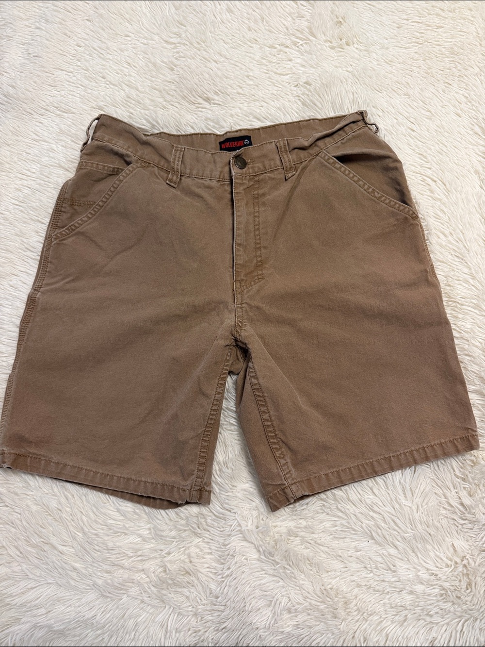 Wolverine Men's Brown Flat Front Shorts